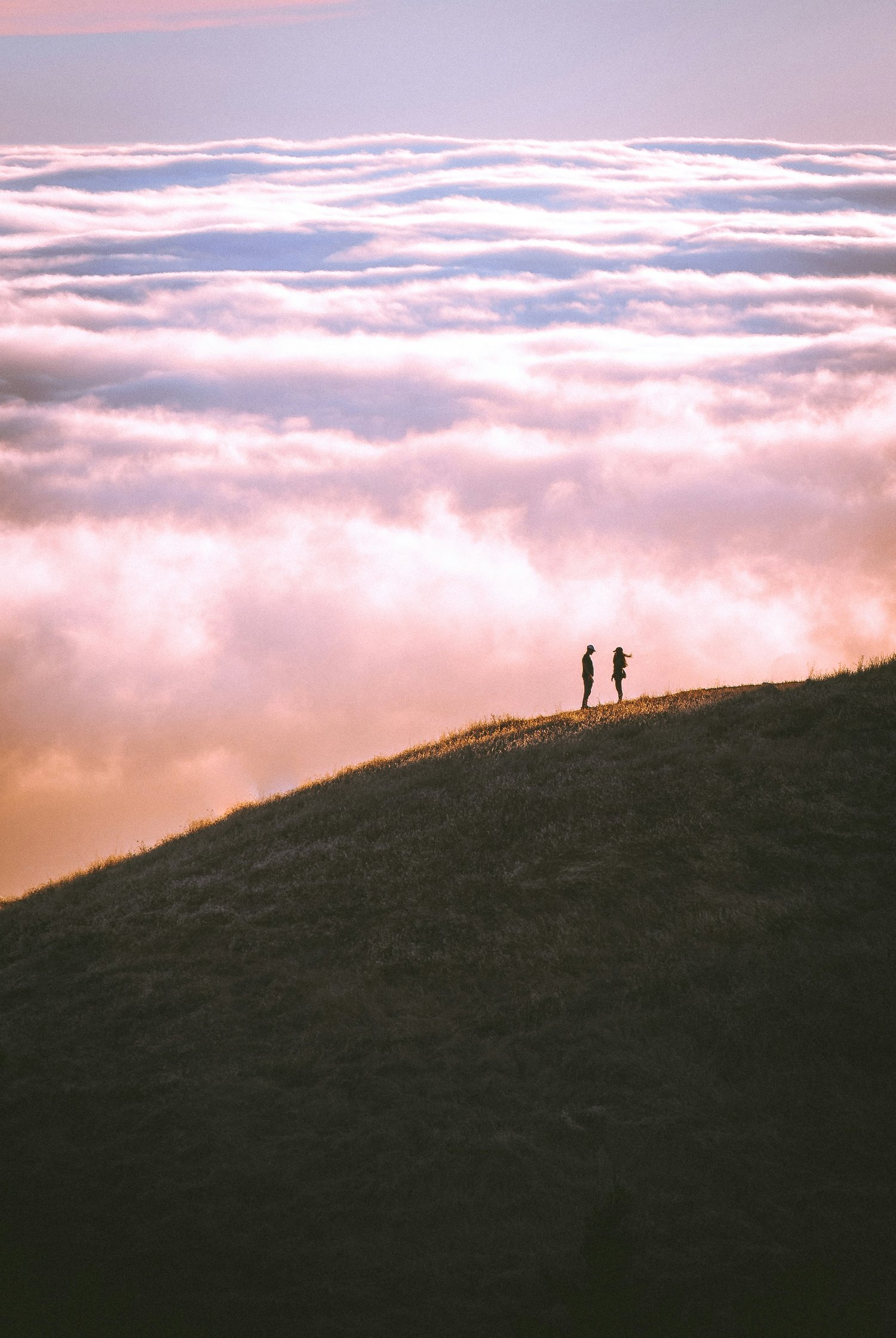 Two people on a mountain