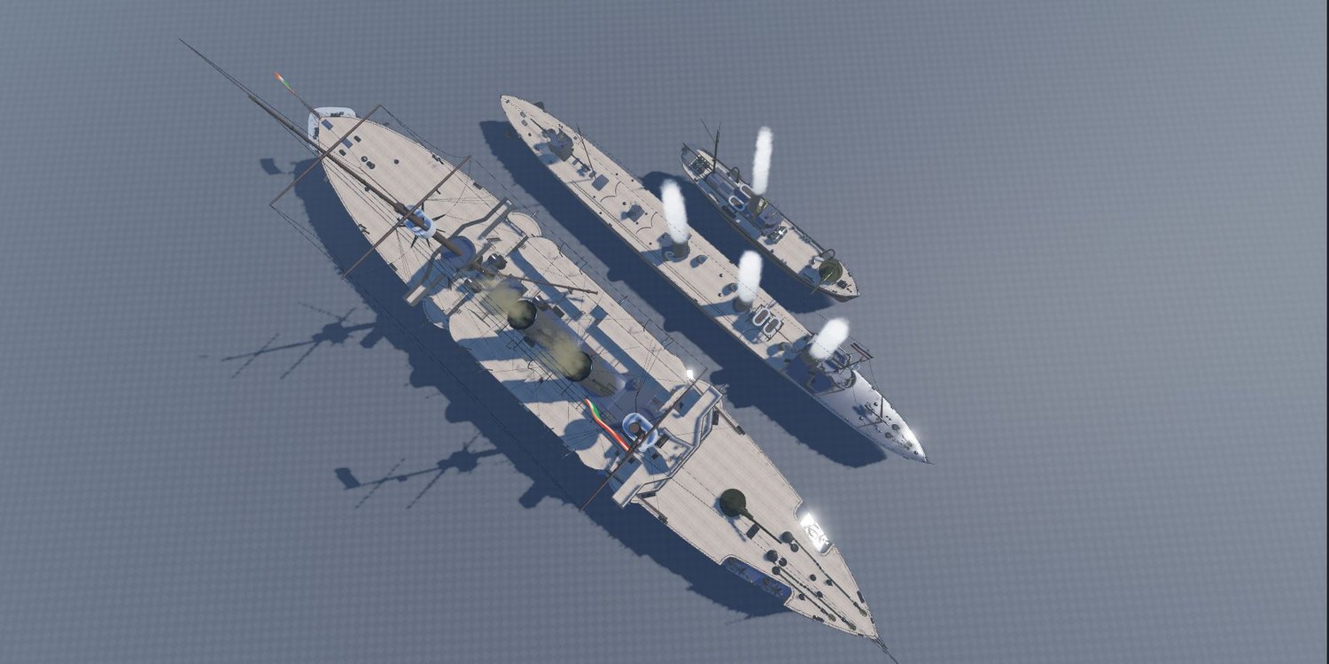 Fully functional Roblox battleships with flak and anti-ship weapons