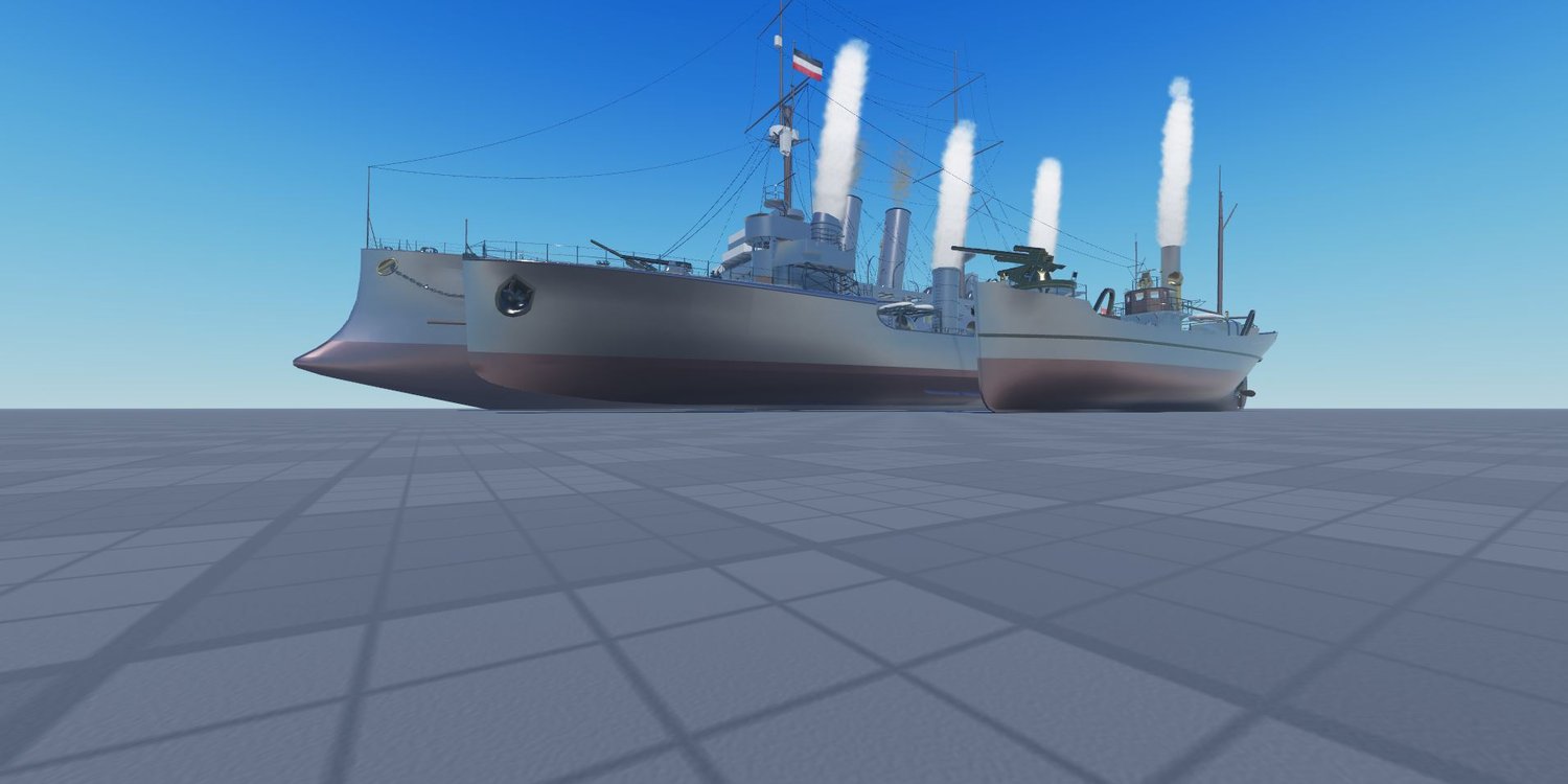 Roblox naval assets featuring heavy flak cannons