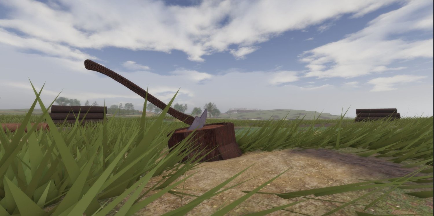 Roblox battle map with lumber area and training camp