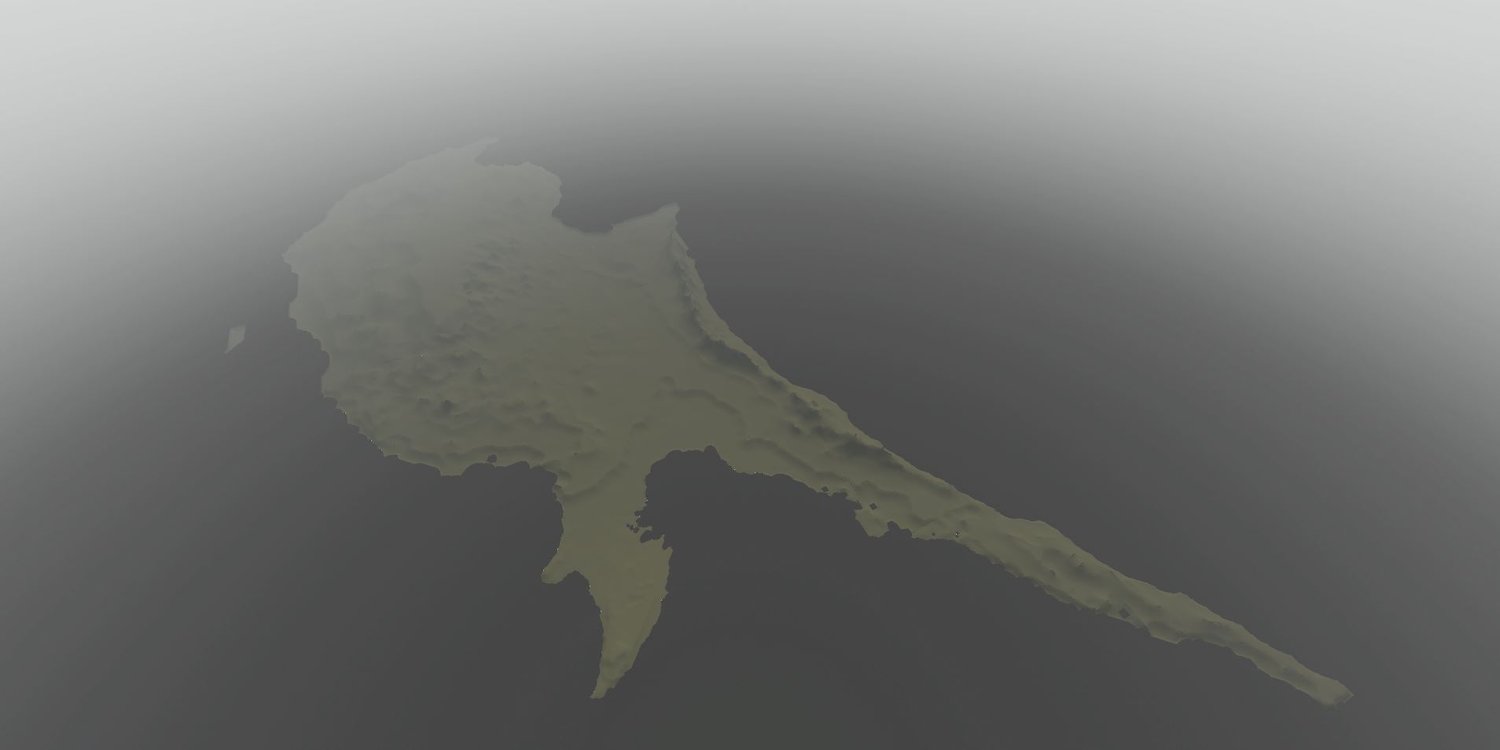 Roblox island map based on real Cyprus topography