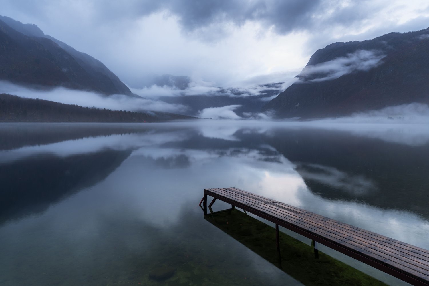 Lake Bohinj 2025 pier reflection mood landscape photography moody