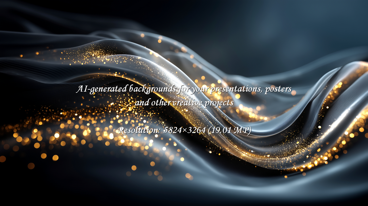 Elegant and modern, this abstract backdrop features golden light trails flowing across a dark, textured surface. Perfect for luxury branding or high-end presentations, it adds a touch of sophistication.