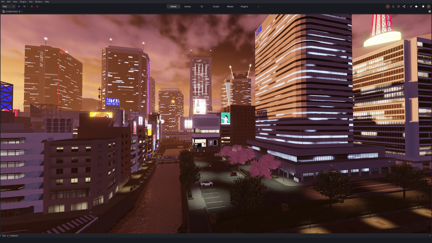 Roblox underground tunnel road system in Japanese city map