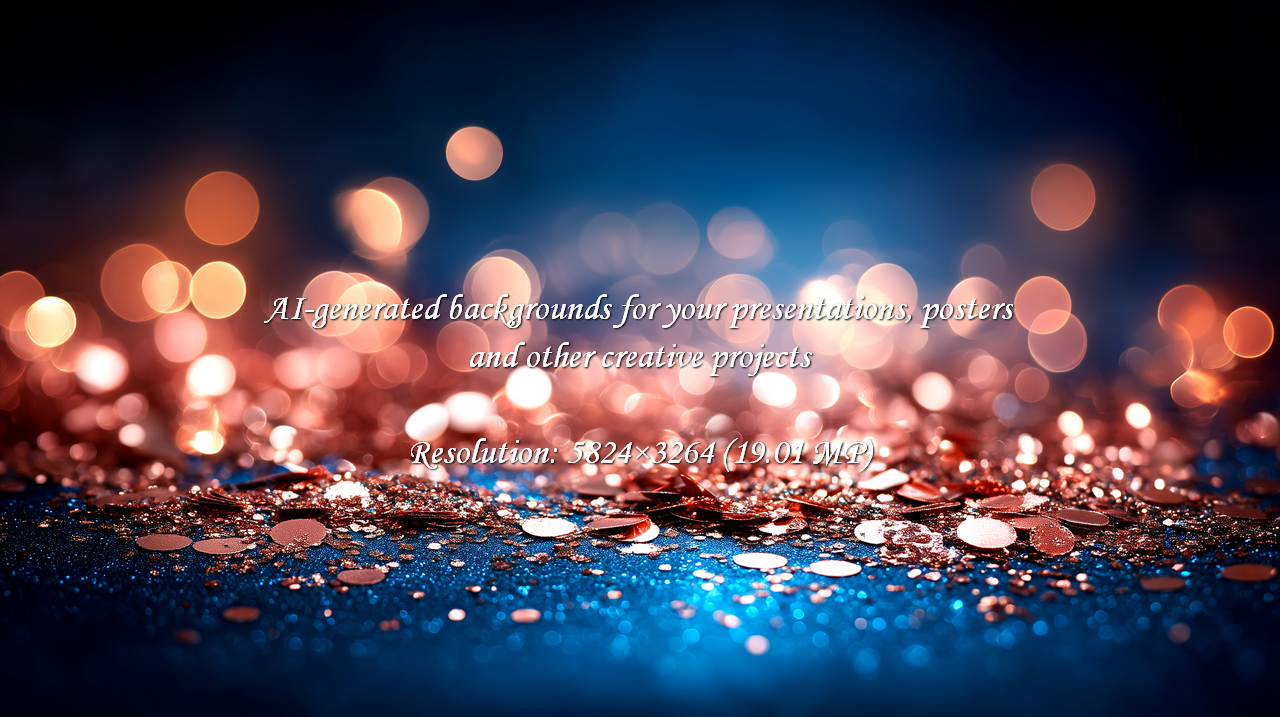 Captivating rose gold confetti dances on a rich blue bokeh backdrop, evoking pure celebration and luxury. Ideal for festive events, holiday promotions, or any project needing a touch of glamour and joy.