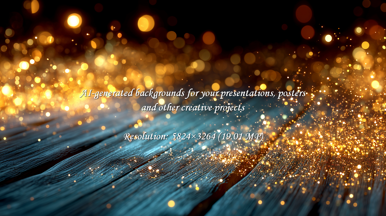 Captivating scene of shimmering golden bokeh lights illuminating rustic wooden planks, evoking a magical, celebratory, and festive mood perfect for holiday promotions and special event themes.