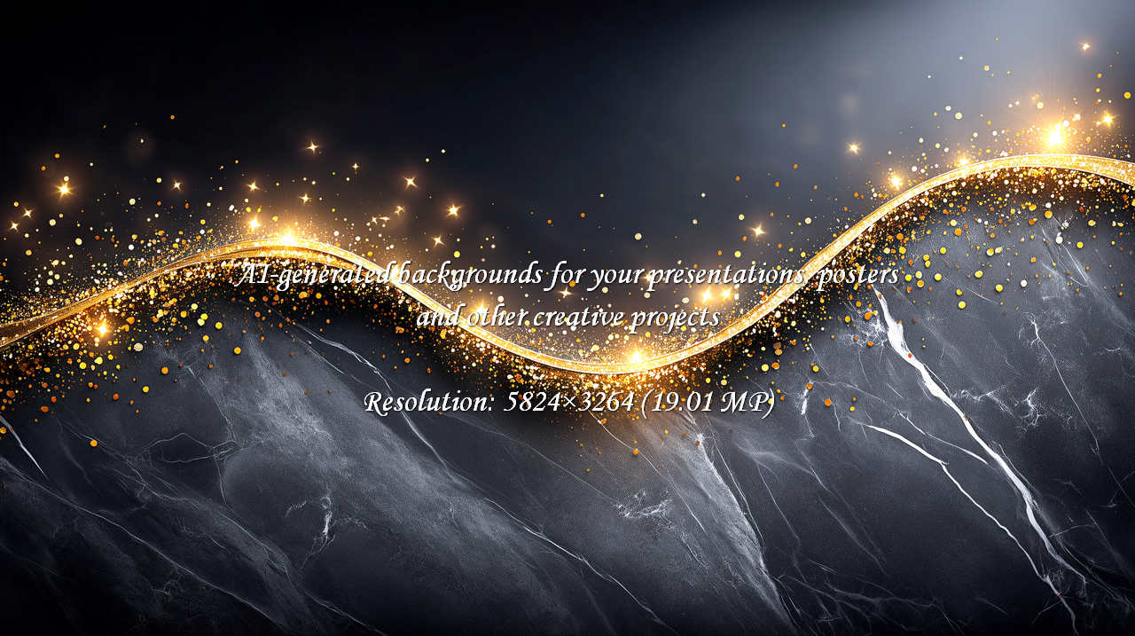 Experience pure opulence with this stunning abstract background featuring a dynamic golden glitter wave flowing over luxurious dark marble, perfect for elegant celebrations and premium branding.