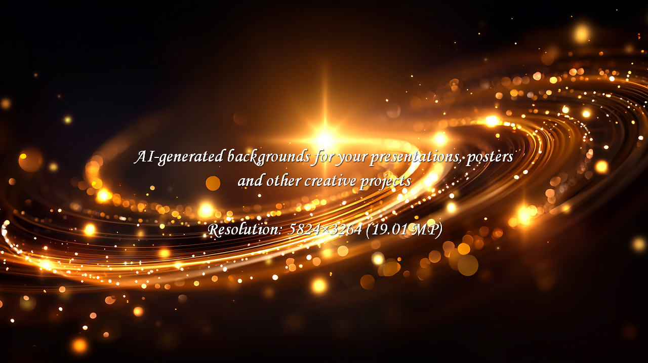 Experience the enchantment of swirling golden lights and shimmering bokeh, evoking a sense of magic, celebration, and luxury. Ideal for festive occasions, awards ceremonies, or adding a touch of glamour.