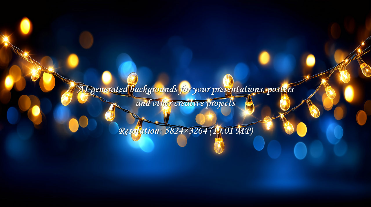 Experience the enchanting glow of warm string lights, perfect for creating a magical, festive atmosphere. Soft golden bokeh against a deep blue backdrop evokes joy and celebration. Ideal for holidays, parties, and adding a touch of warmth to any design.