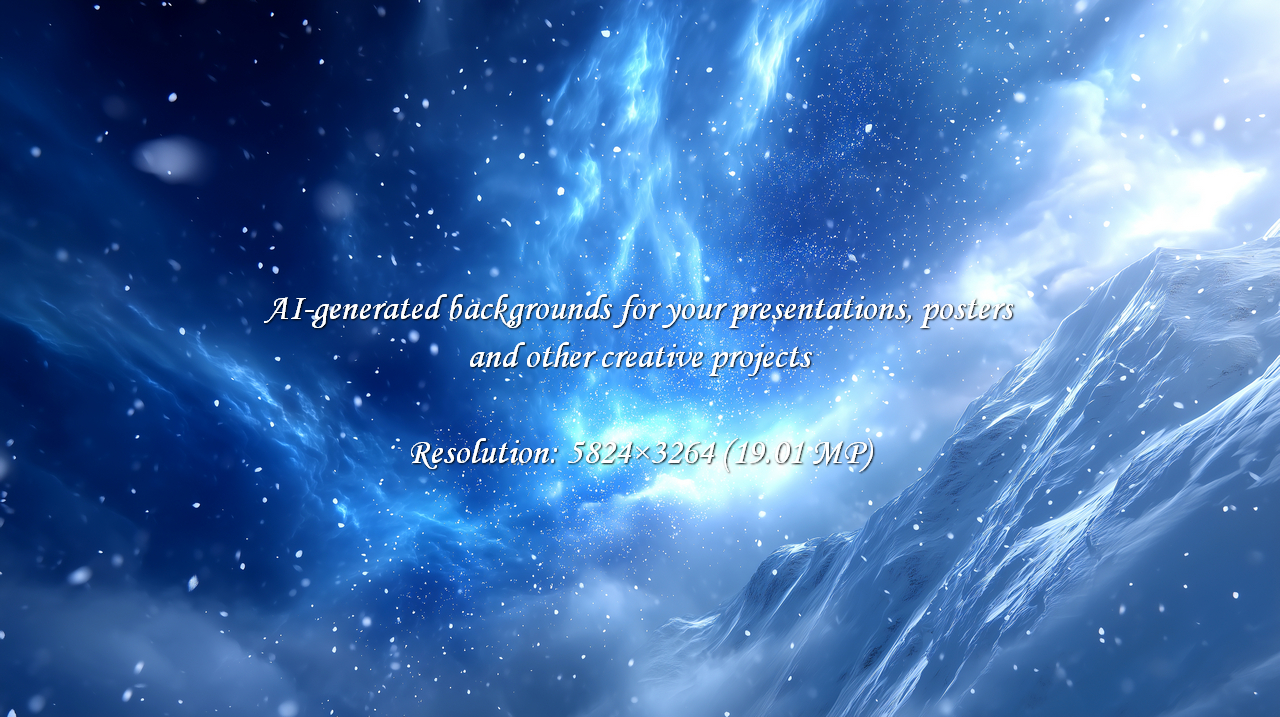 Immerse yourself in a breathtaking celestial spectacle as a vibrant nebula illuminates a majestic snowy mountain range, with delicate snowflakes drifting down, evoking a sense of profound wonder and serene winter magic.