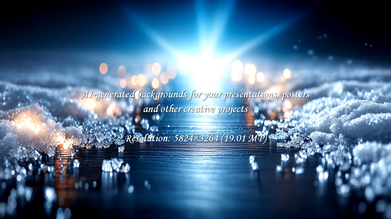 Immerse yourself in a magical winter wonderland with this abstract scene. Icy textures meet warm bokeh lights, creating a captivating and festive atmosphere perfect for holiday or celebration themes.