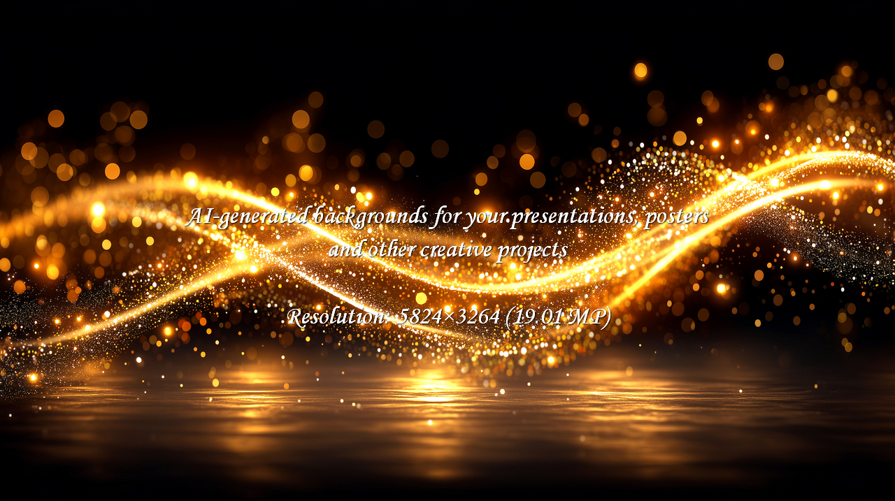 Captivating golden energy waves shimmer and sparkle, creating a luxurious and celebratory mood. Perfect for high-end promotions, award ceremonies, or creating a magical atmosphere.
