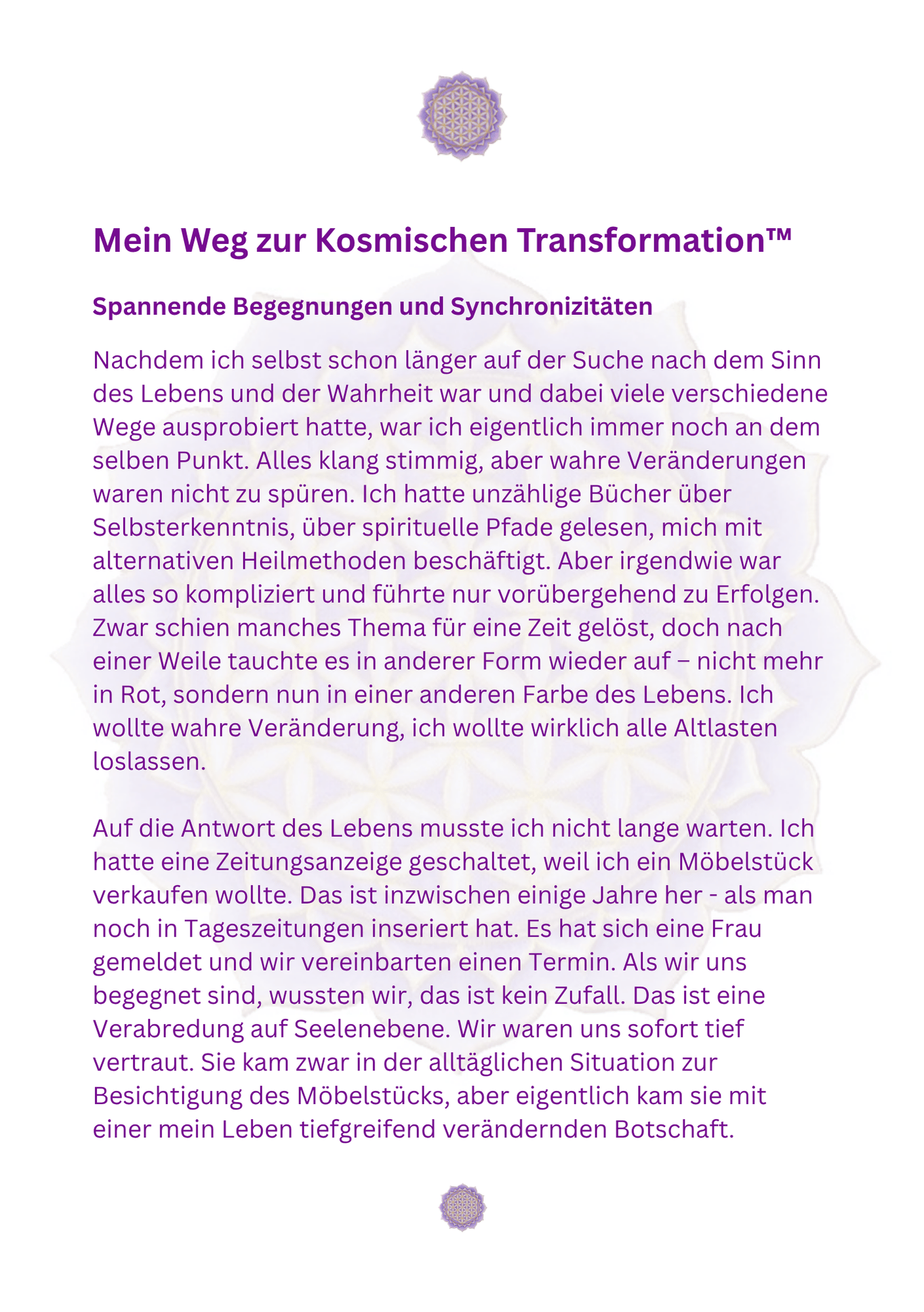 Leseprobe aus dem eBook Kosmische Transformation™ – Prolog: Mein Weg zur Kosmischen Transformation – Erinnerung als Beginn der Heilung