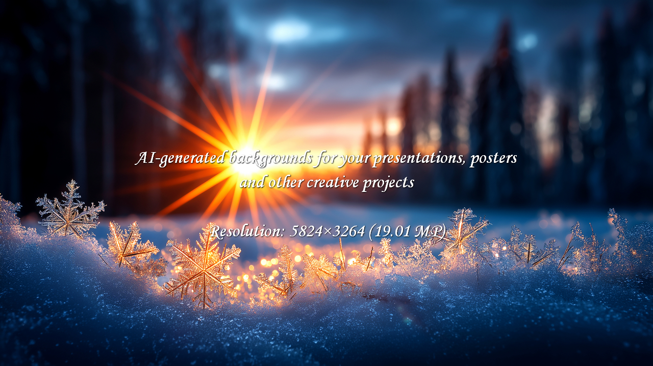 Experience the breathtaking beauty of winter with a vibrant sunburst illuminating intricate snowflakes on a frosty landscape. Perfect for holiday themes, nature projects, and conveying a magical, serene atmosphere.