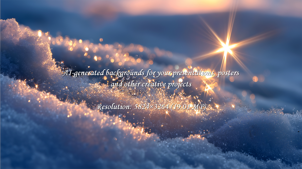 Captivating winter scene where sunlight glints off snow and ice, creating dazzling sparkles and bokeh. Evokes a sense of magic and tranquility perfect for seasonal campaigns or serene backgrounds.