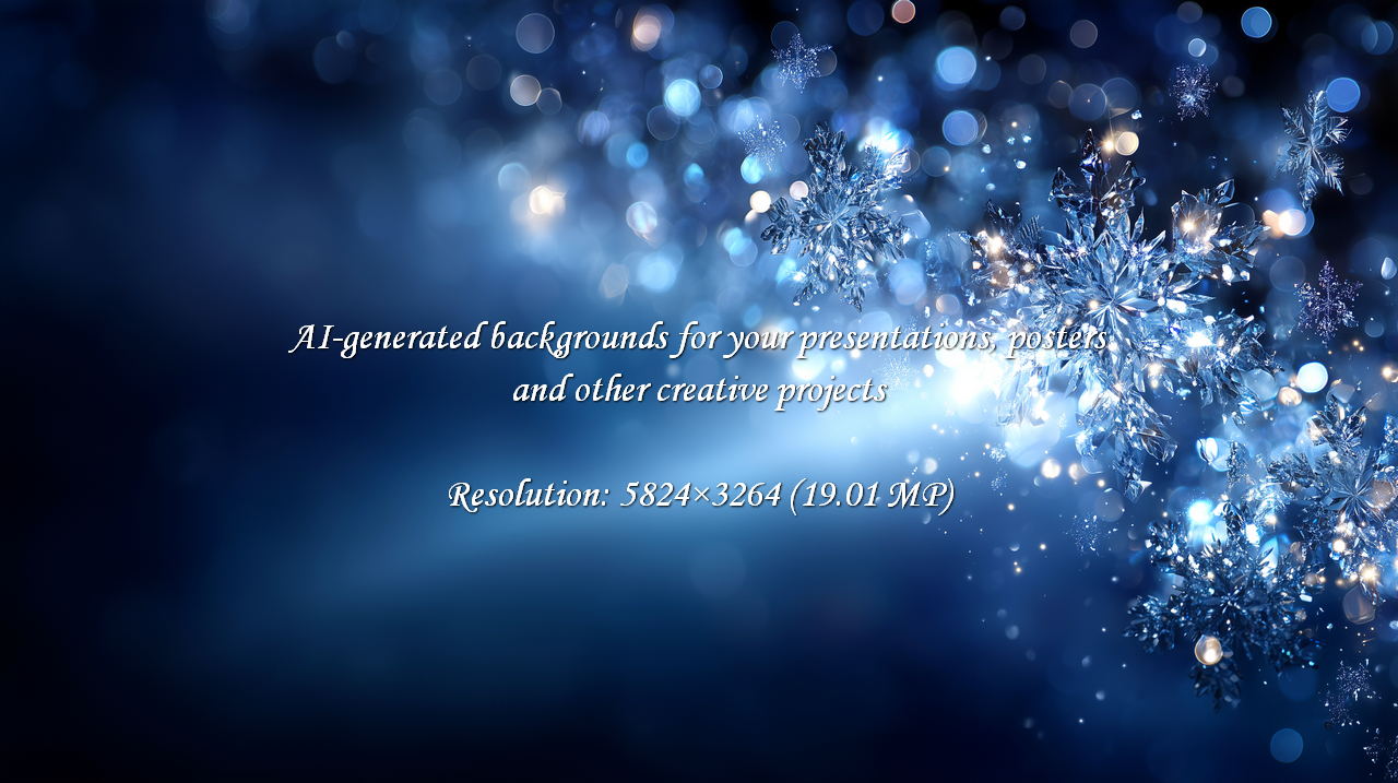 Experience the enchantment of winter with shimmering, detailed snowflakes and soft, glowing bokeh lights. This magical scene evokes a festive, celebratory atmosphere perfect for holiday or seasonal themes.