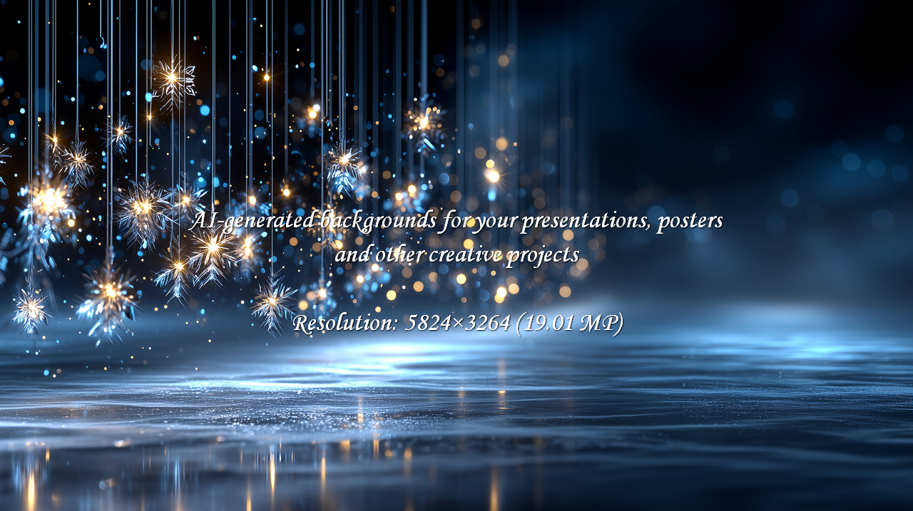 Experience the enchantment of a winter wonderland with shimmering snowflakes and warm golden bokeh lights, ideal for creating magical holiday campaigns and festive seasonal designs.