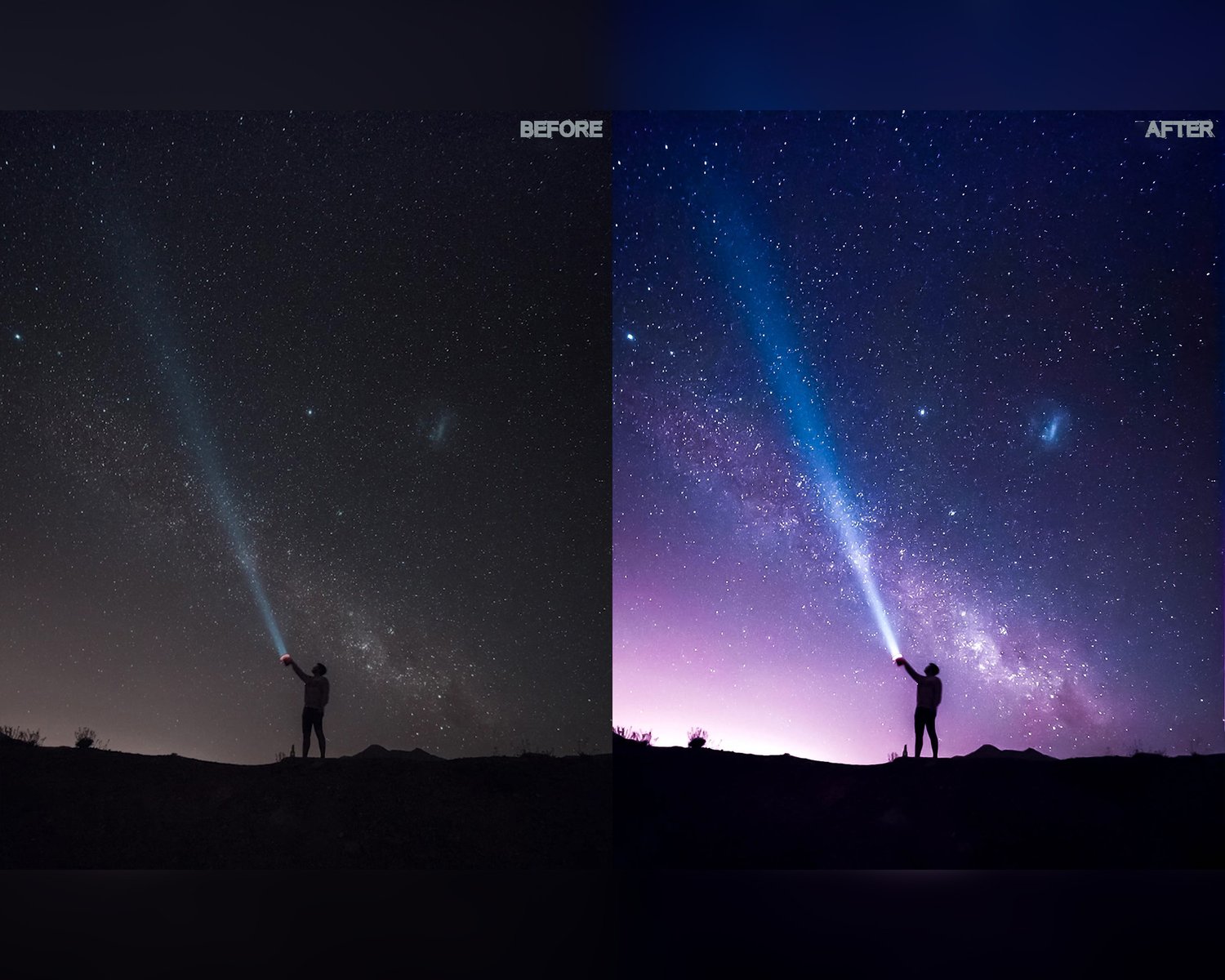 Night Sky presets, Lightroom presets, Astrophotography presets, Night presets, Milky way presets, Preset lightroom, Photoshop presets