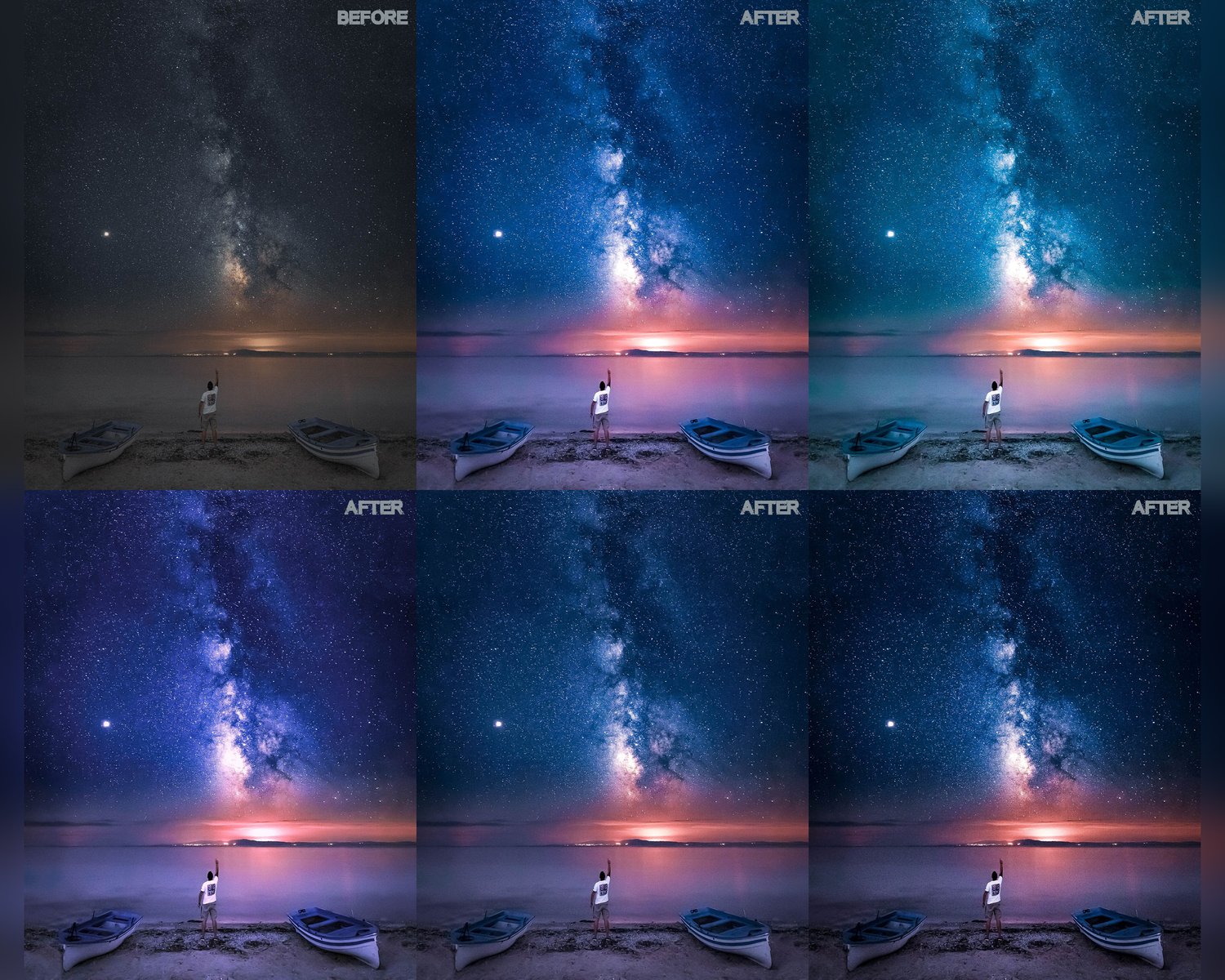 Night Sky presets, Lightroom presets, Astrophotography presets, Night presets, Milky way presets, Preset lightroom, Photoshop presets