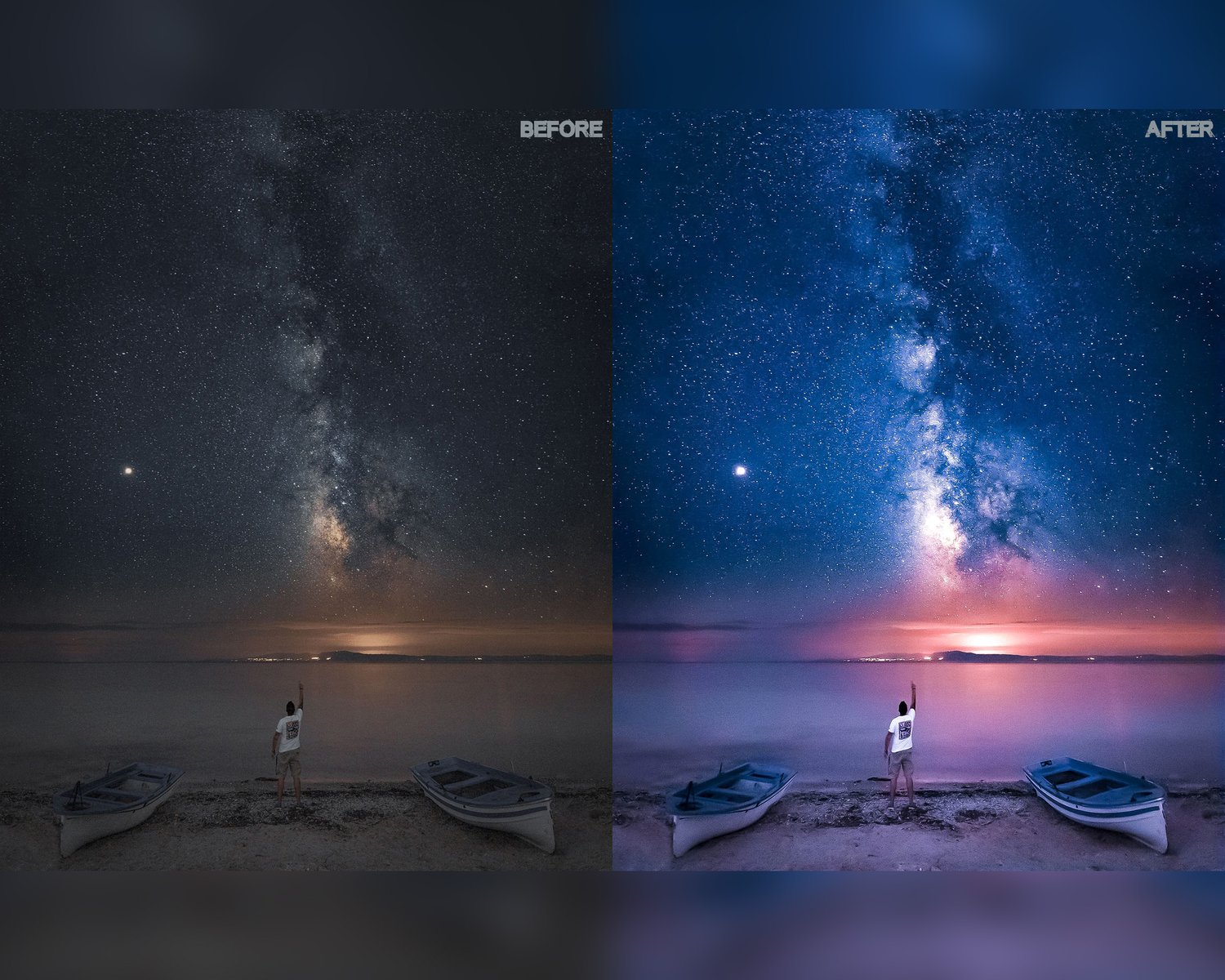 Night Sky presets, Lightroom presets, Astrophotography presets, Night presets, Milky way presets, Preset lightroom, Photoshop presets
