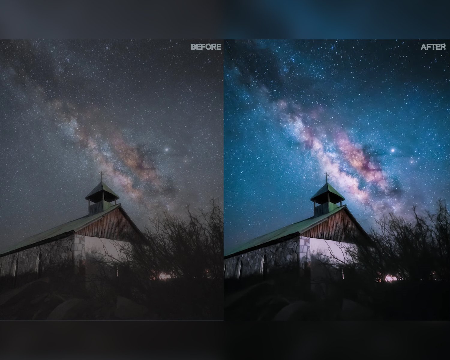 Astrophotography presets, Lightroom presets, Milky way presets, Night sky presets, Preset Lightroom, Night presets, Photoshop presets