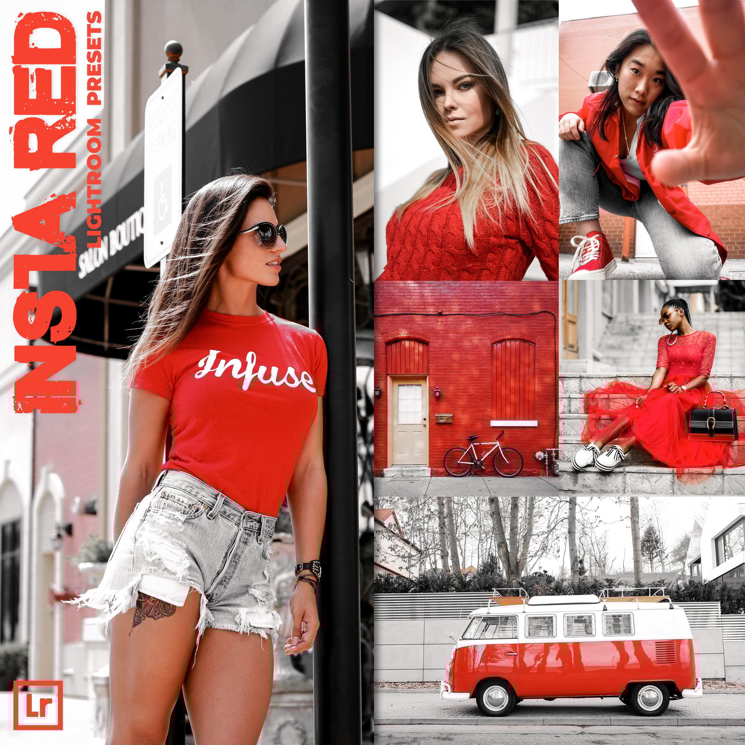Insta Red preset, Lightroom presets, Red preset, Instagram presets, Light presets, Preset Lightroom, Photoshop presets, Wedding presets
