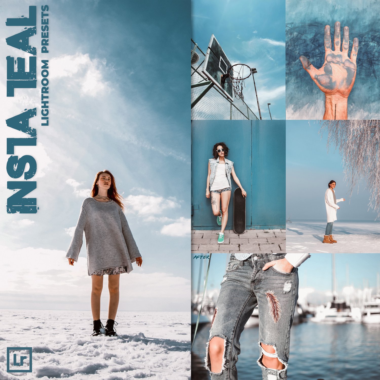 Insta teal preset, Lightroom presets, Instagram presets, Light presets, Preset lightroom, photoshop presets, Teal Aqua Blue presets