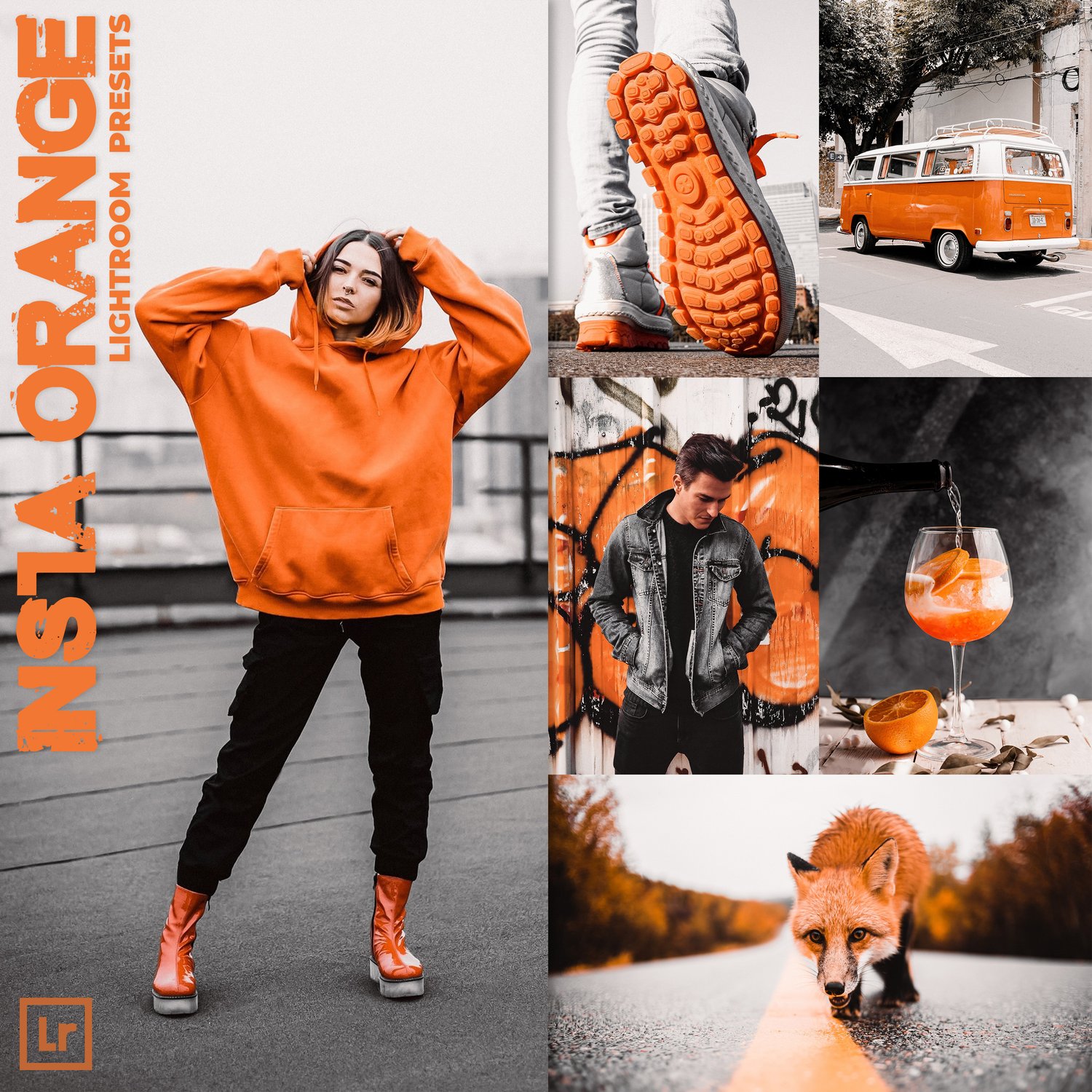 Insta Orange preset, Lightroom presets, Black and orange preset, Orange presets, Preset lightroom, Photoshop presets, Film presets