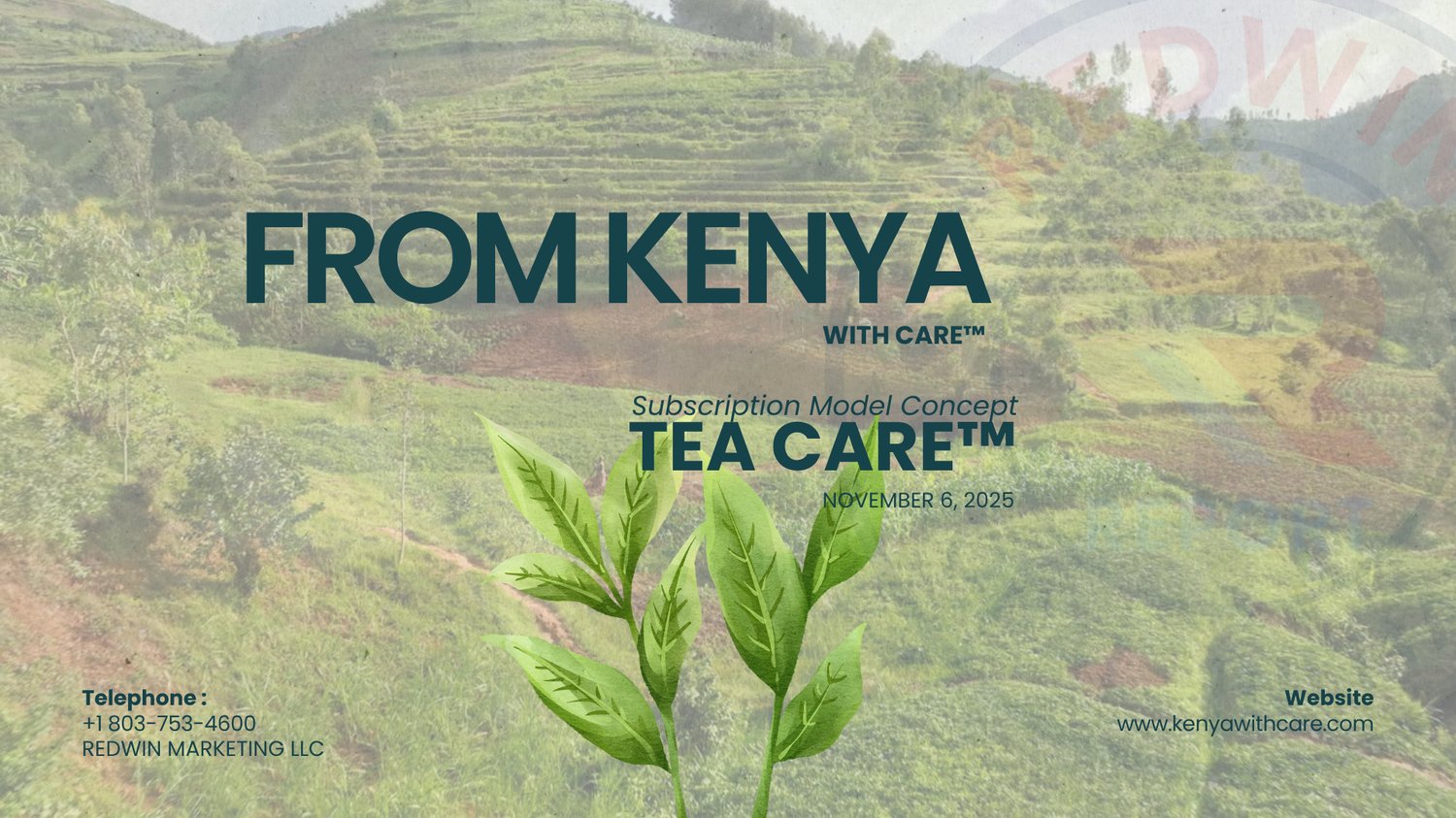 From Kenya With Care™ – The Tea Care™ Subscription Model by Jermaine E. Whiteside, connecting 600,000 Kenyan farmers with global wellness consumers.