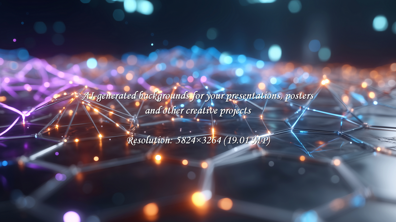 Experience the pulse of the digital age with this stunning abstract network grid, featuring vibrant glowing connections and mesmerizing bokeh lights, perfect for conveying global data flow and cutting edge technological concepts.