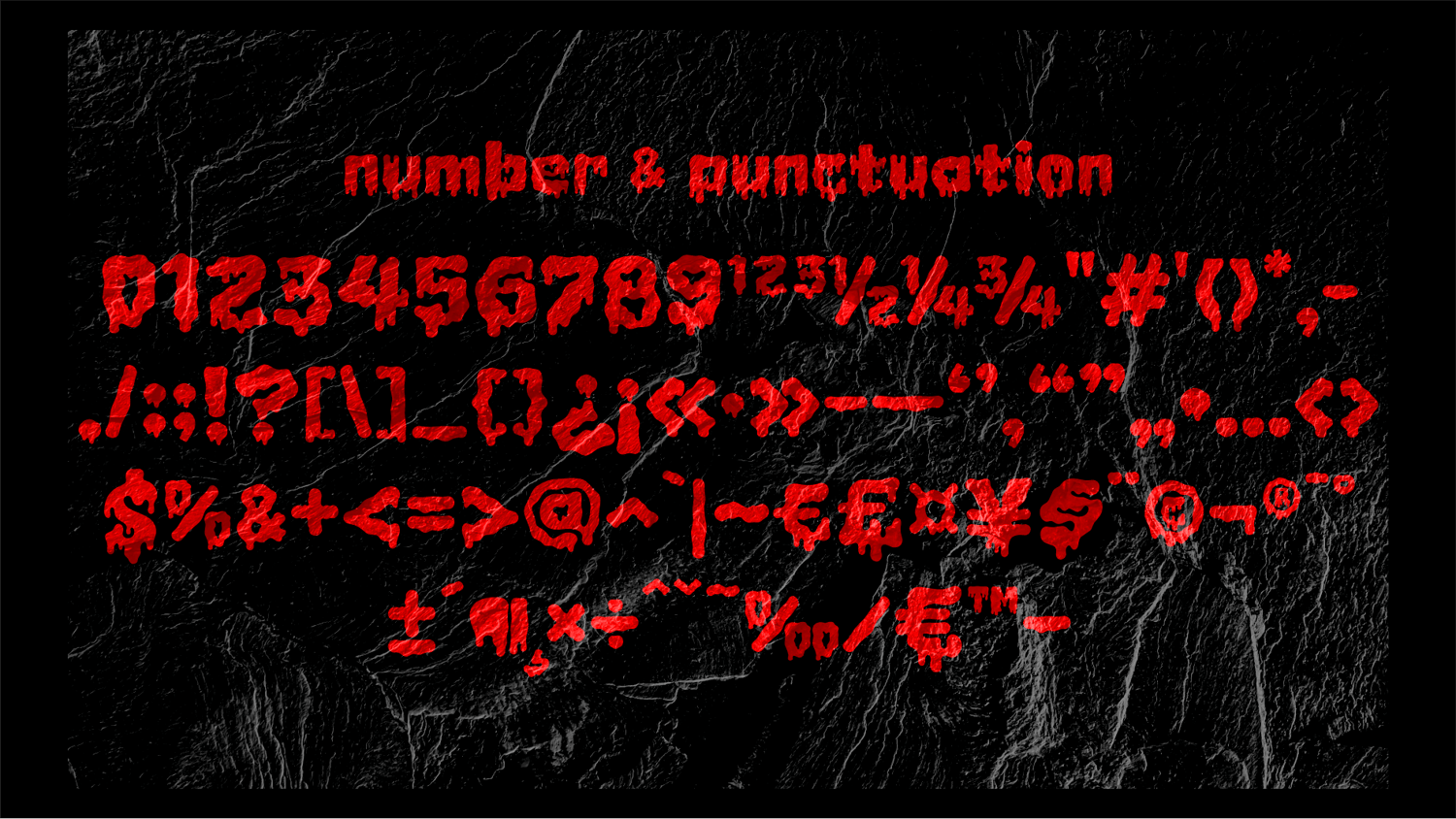number & punctuation