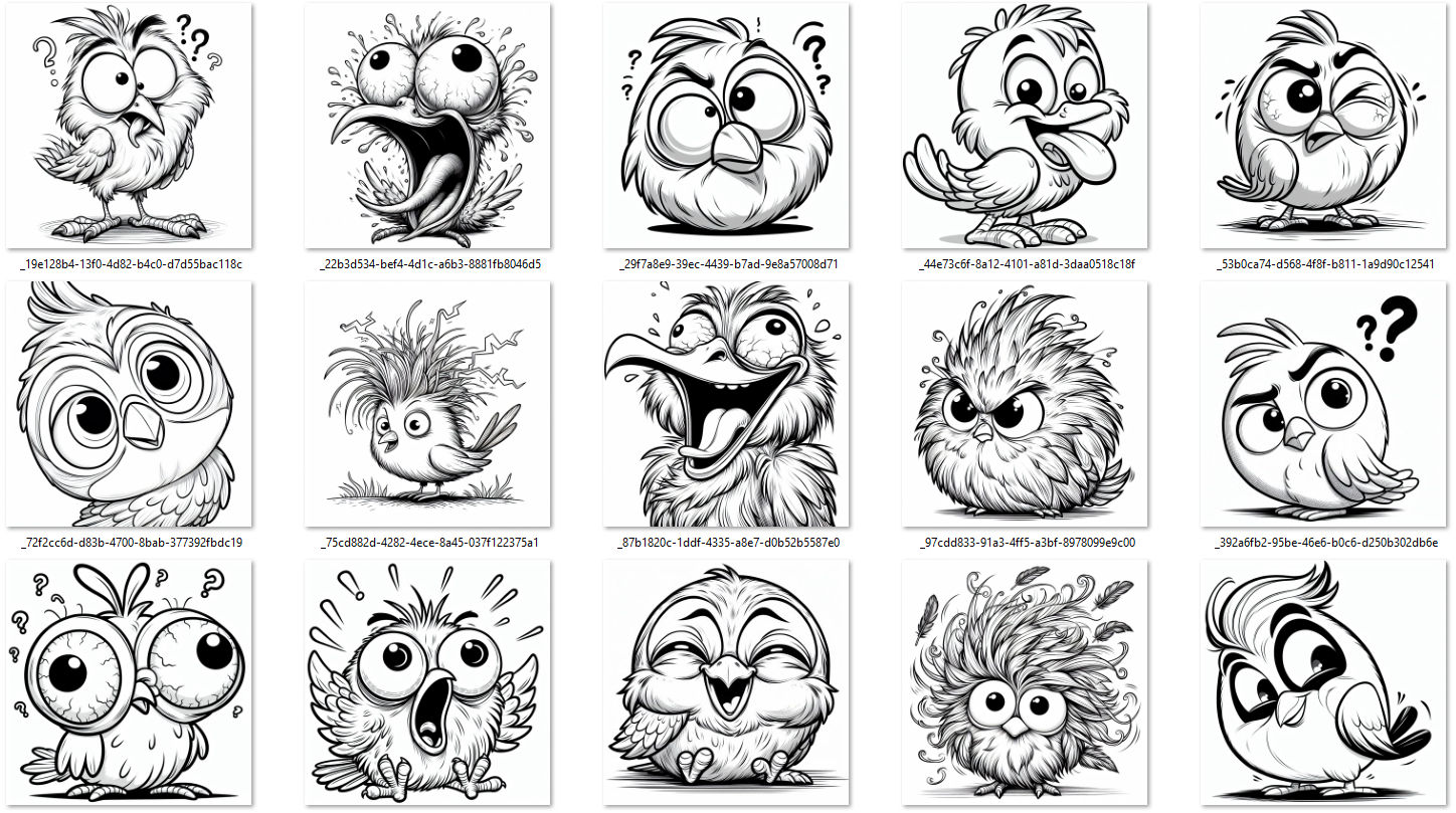 Crazy Bird Coloring Adventure Coloring Pages