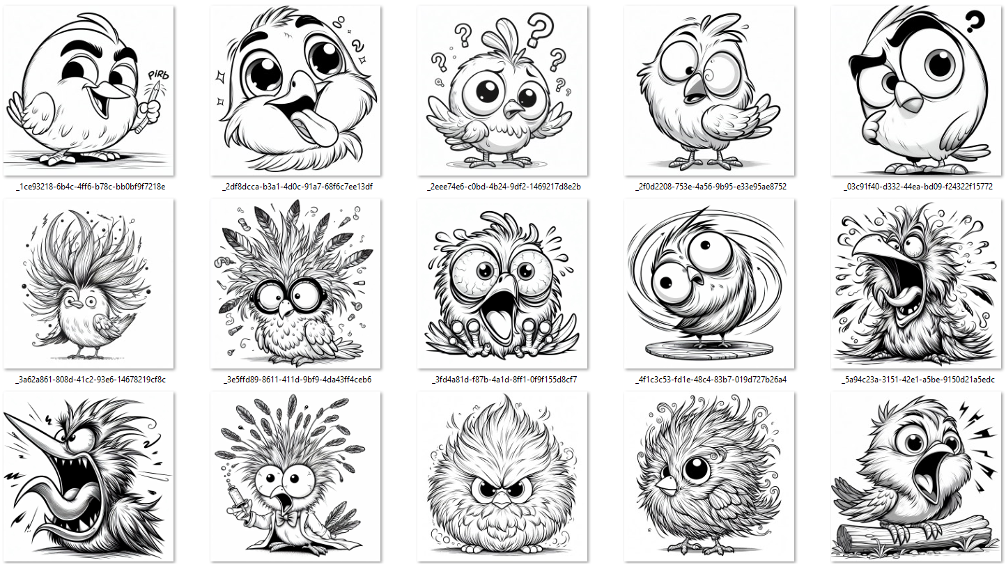 Crazy Bird Coloring Adventure Coloring Pages