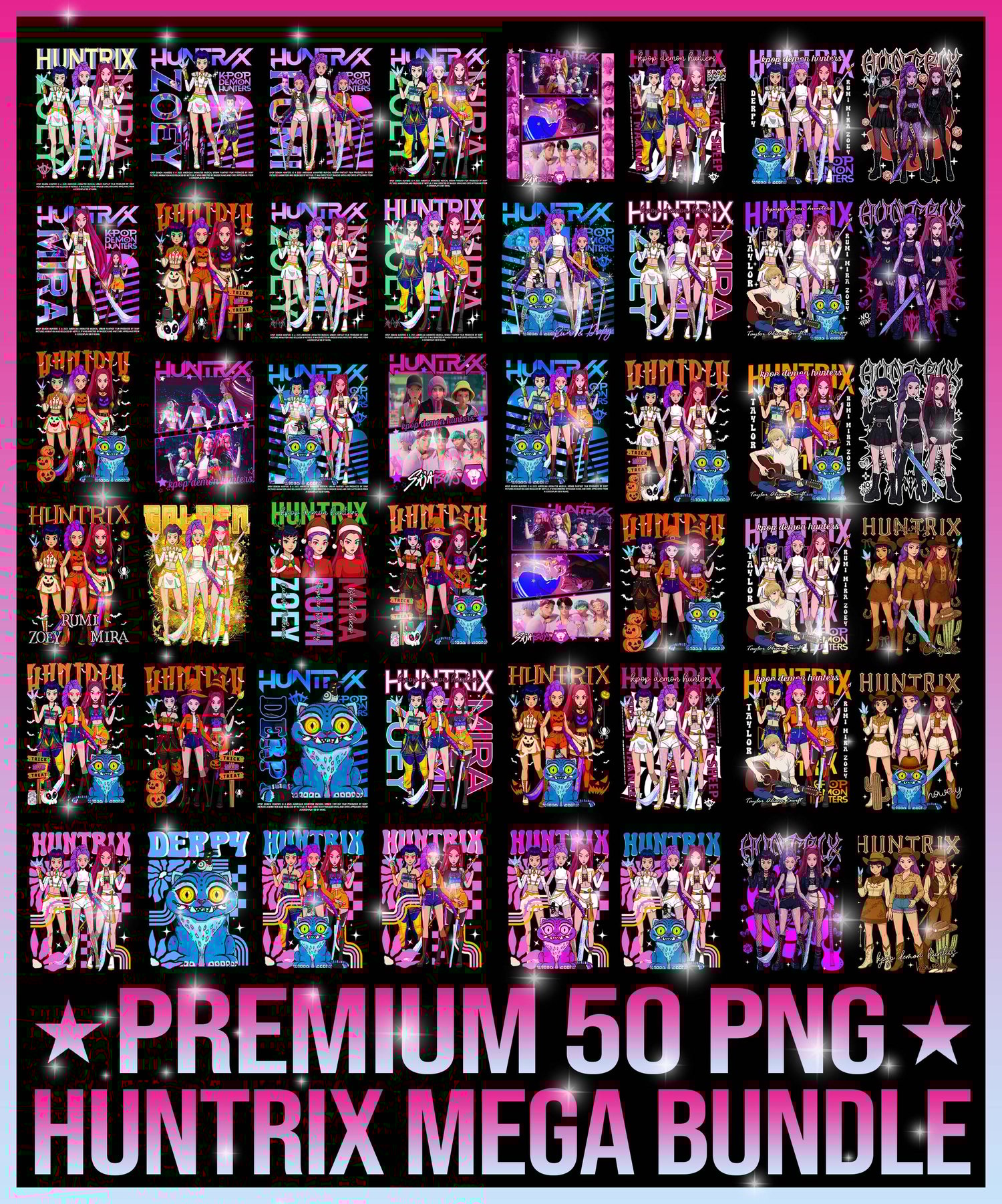 huntrix png kpop demon huntes rumi mira zoey