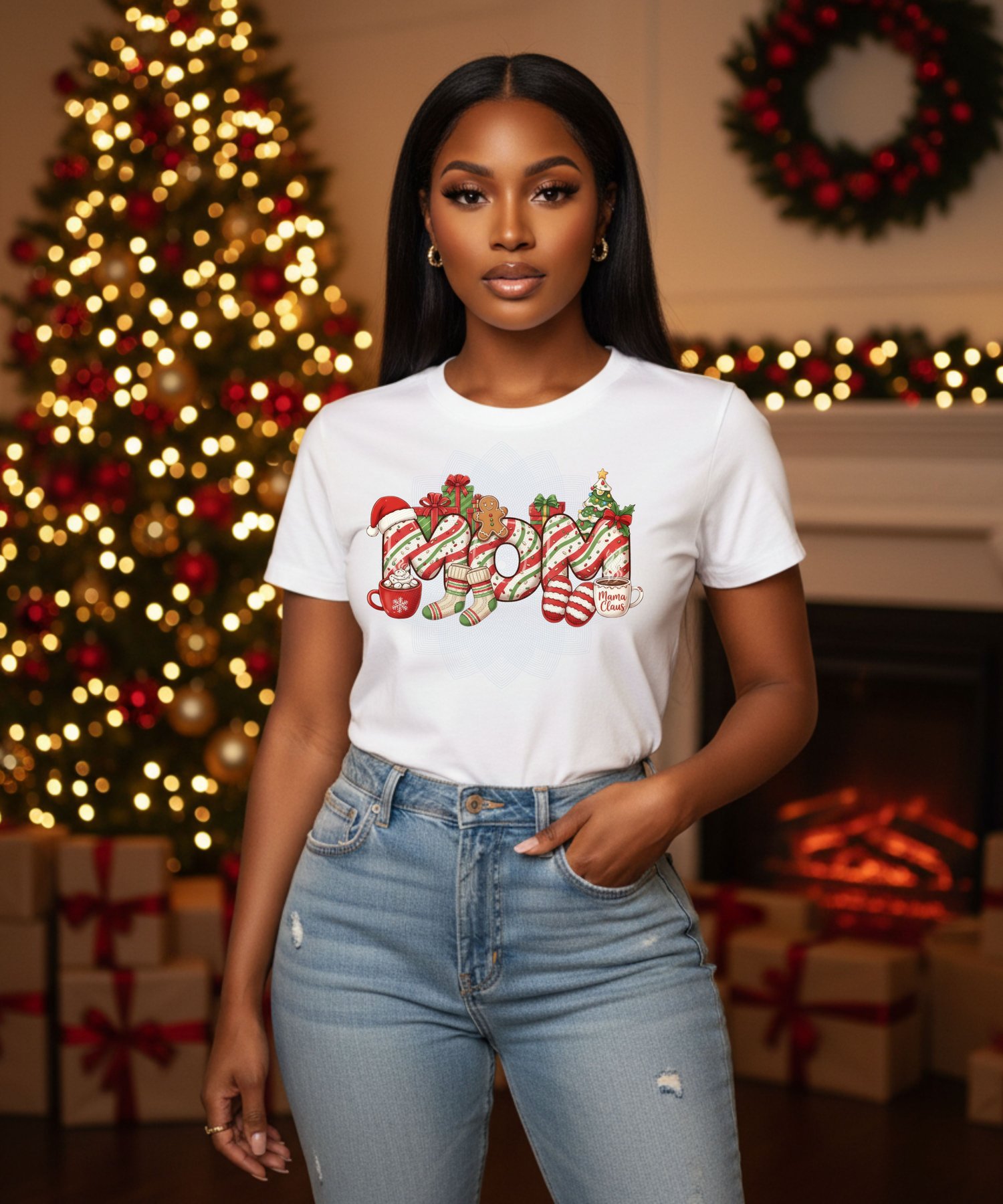 MOM Christmas PNG, Christmas mom design, holiday mom clipart, candy cane letters, Christmas sublimation, Santa hat PNG, mom Christmas shirt, festive mom graphic, holiday coffee mug design, Christmas gift for mom, cozy holiday PNG, Xmas candy cane art, Chr