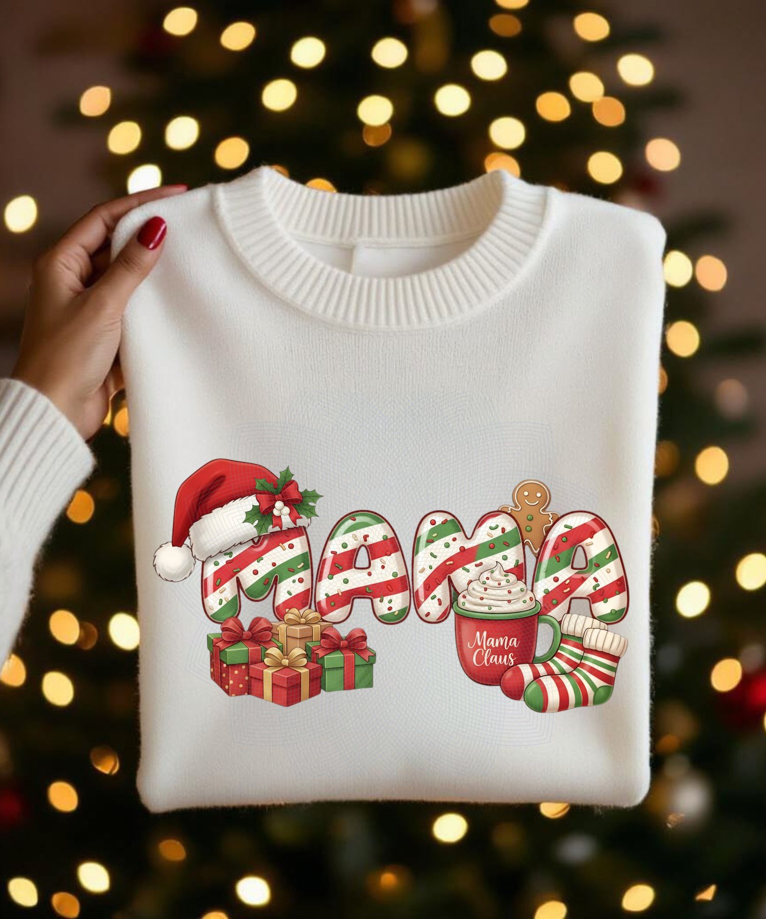 mama christmas png, christmas mama design, festive mom clipart, mama sublimation png, holiday mom shirt, candy cane letters png, christmas gift for mama, cozy christmas png, santa hat png, holiday family matching shirts, christmas sublimation design