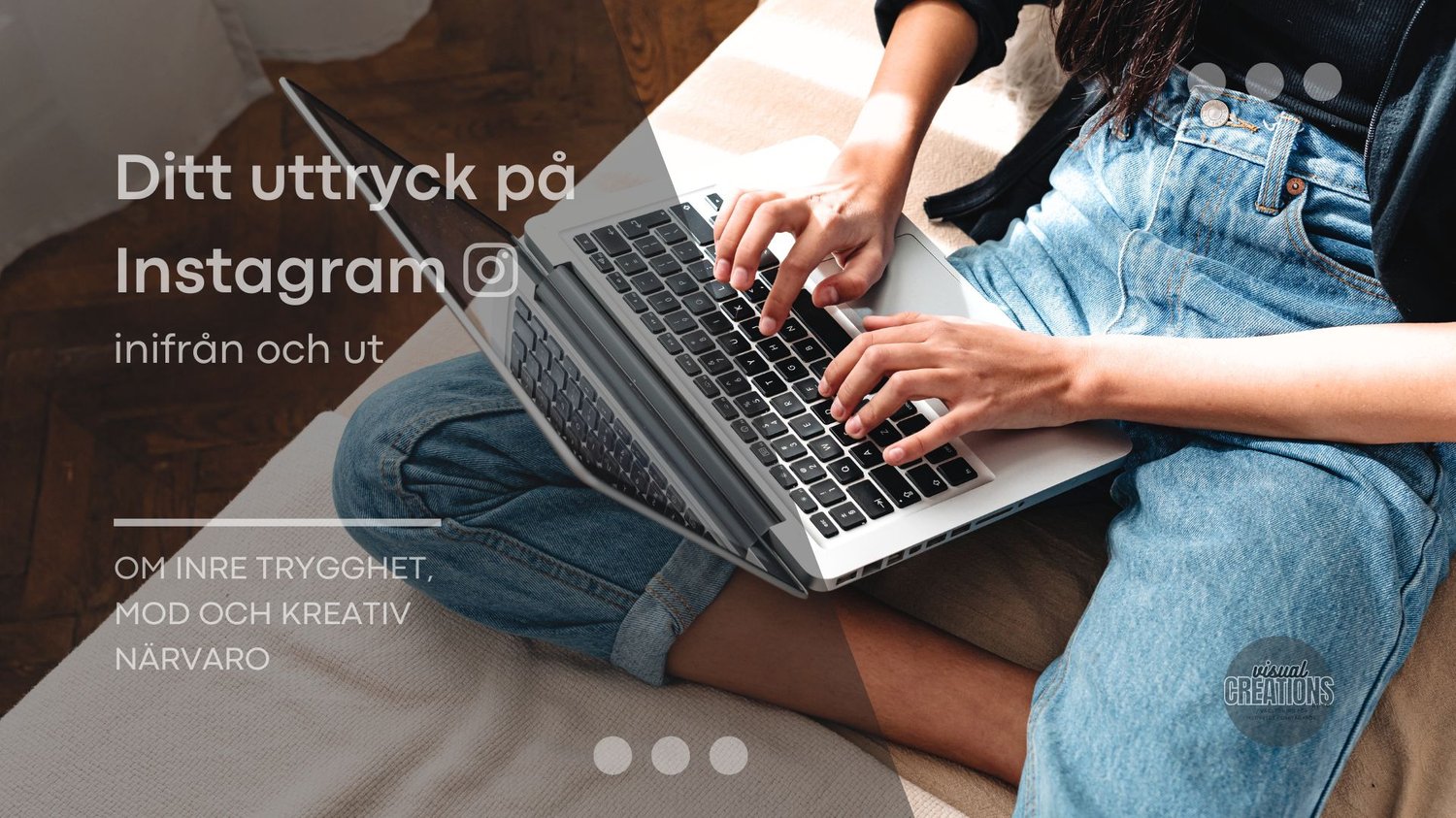 Instagram guide 3: jobba smartare, bli mer synlig. Hand som scrollar på Instagram.