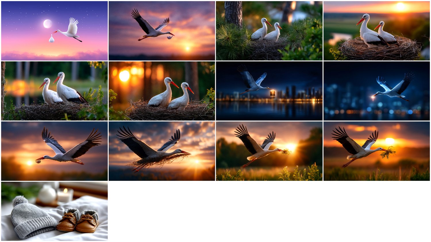 A heartwarming 3-pack series celebrating the miracle of a baby’s arrival. This collection captures tender and emotional moments — from pregnancy and anticipation to the first days of a newborn’s life. The photos feature baby shoes and hats, ultrasound ima