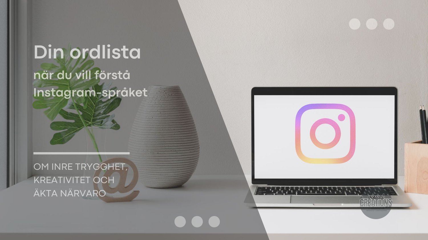 Instagram ordlista. Förklarade ord. Hand som scrollar på mobilen i Instagram appen.