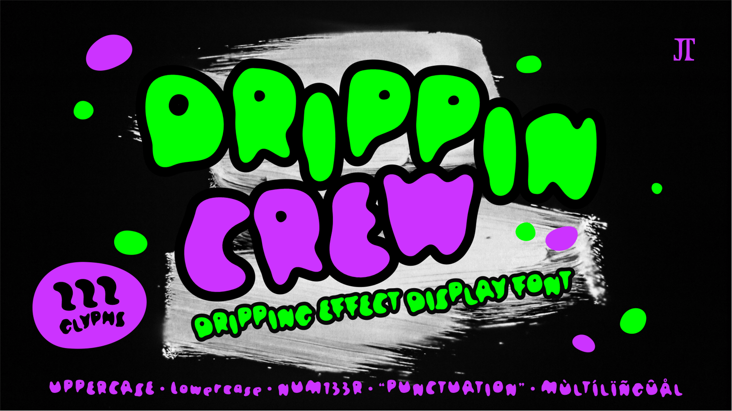 Drippin crew - dripping effect display font