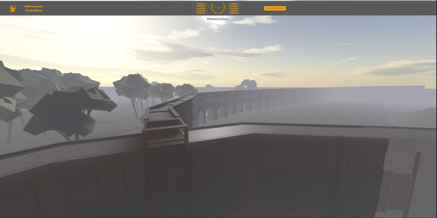 Free detailed Roman aqueduct and camp for Roblox