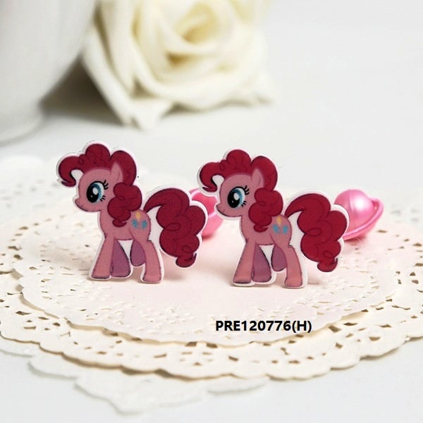 Girls’ hair tie pair with Frozen, Pony, and Sofia cartoon characters, PRE120776.