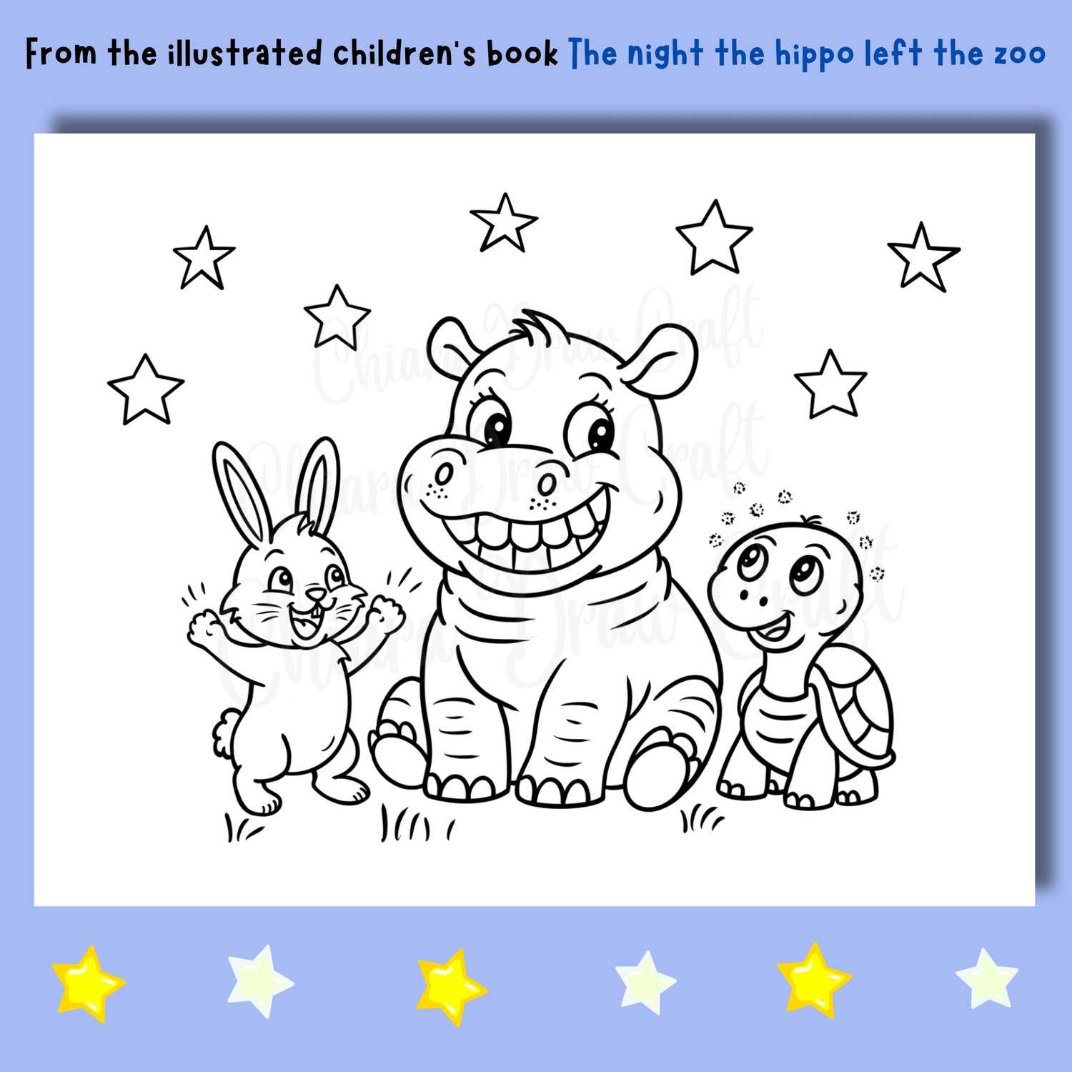 FREE Hippo coloring pages for kids