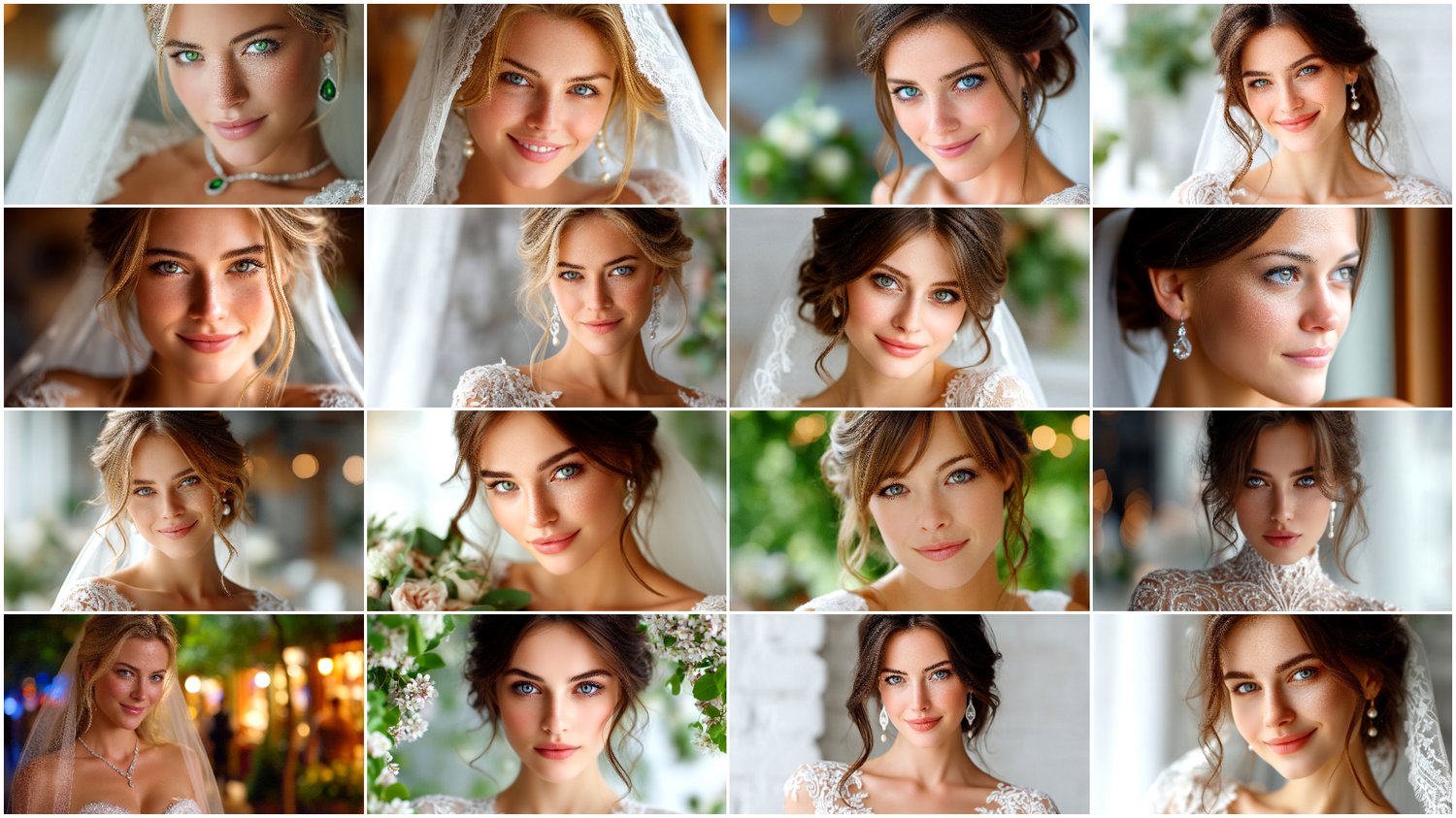 A premium AI-generated collection of 170 high-quality images featuring elegant brides and brides with floral bouquets in beautiful close-up compositions. Perfect for wedding projects, social media content, invitations, posters, branding, and commercial creative work. Each image combines elegance, softness, and the romantic atmosphere of a wedding day.