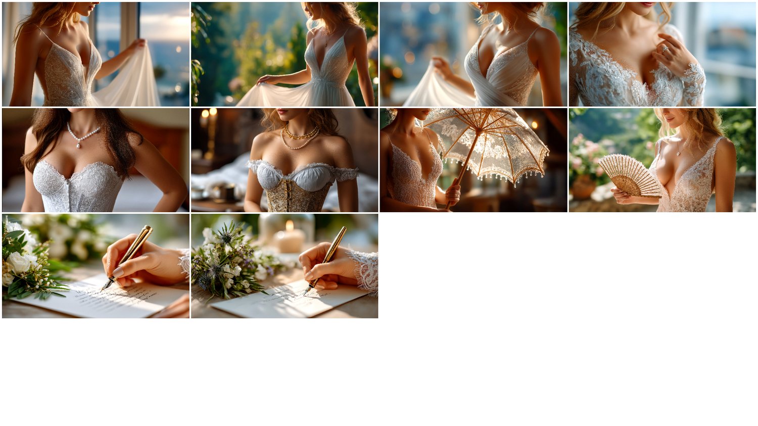 A premium AI-generated collection of 170 high-quality images featuring elegant brides and brides with floral bouquets in beautiful close-up compositions. Perfect for wedding projects, social media content, invitations, posters, branding, and commercial creative work. Each image combines elegance, softness, and the romantic atmosphere of a wedding day.