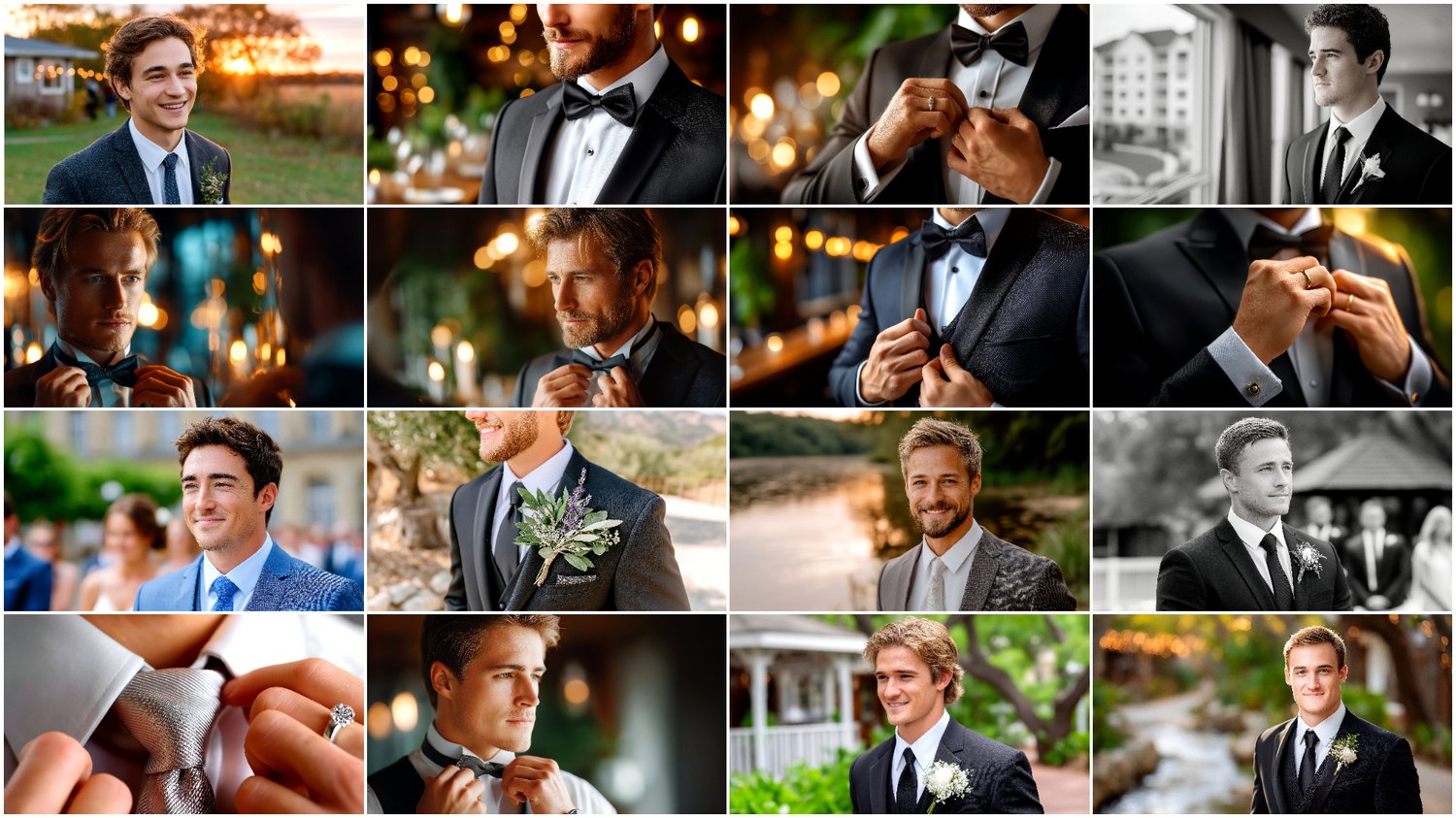 A premium AI-generated collection of 74 high-quality images featuring elegant grooms