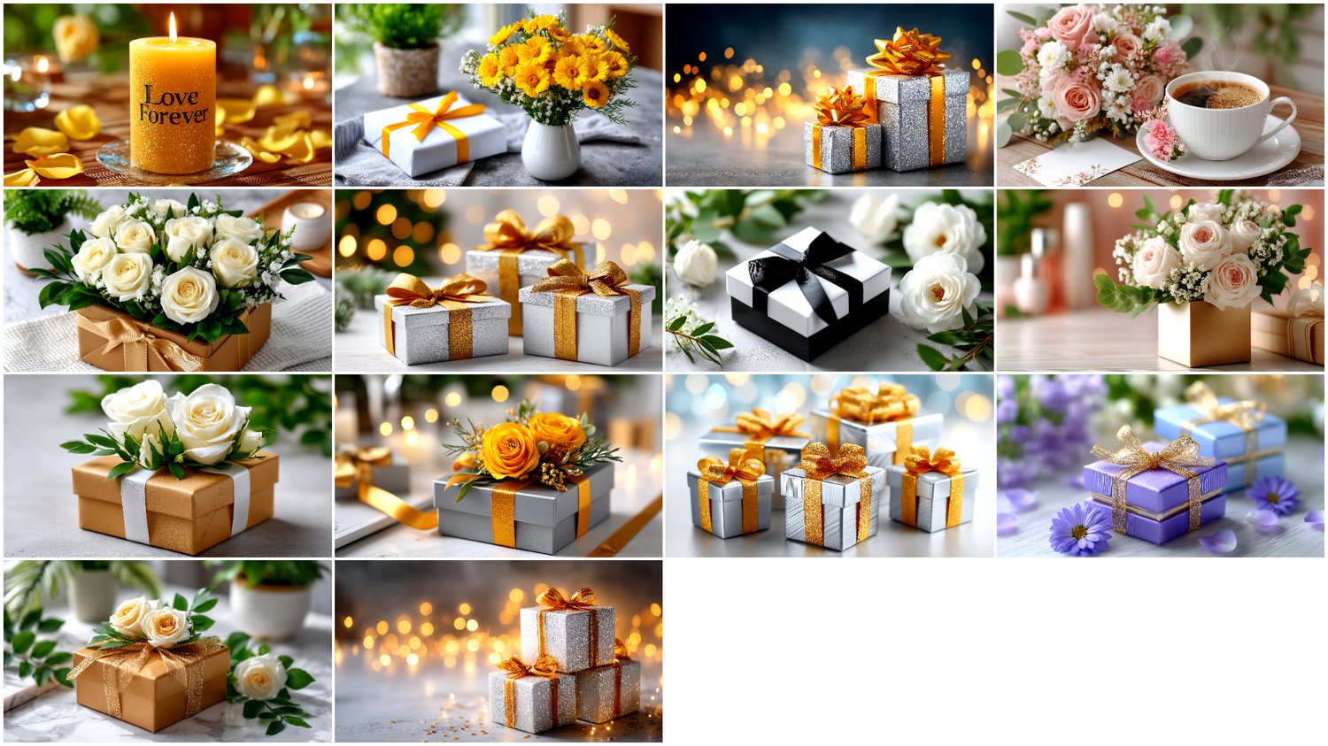 A premium AI-generated collection of 94 high-quality images featuring wedding florals and decorative elements