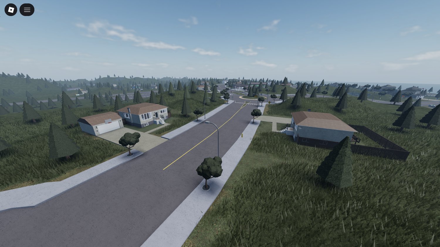 Cozy town street with detailed buildings