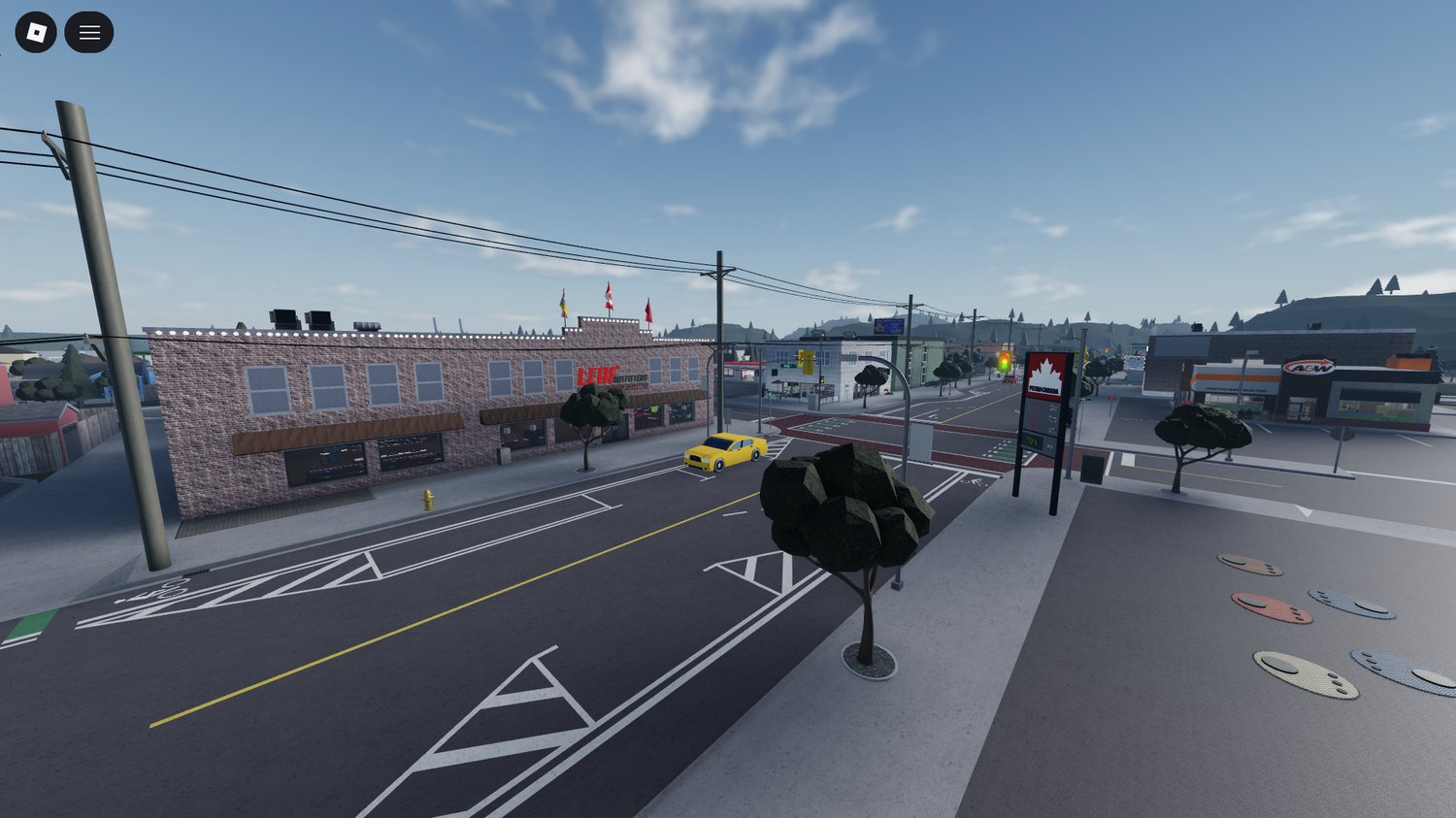 Rural countryside area with scenic layout