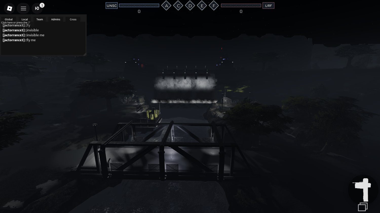Sci-fi weapon and tool demonstration inside map